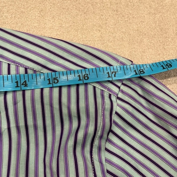 [39/US15.5]Etro Purple Strips Dress Shirt- Italy - Picture 11 of 11